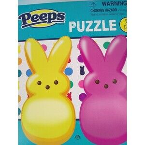 Peeps Bunny Rabbit Puzzle Colorful Bunnies Characters Dots 24 Piece  Megatoys 3+